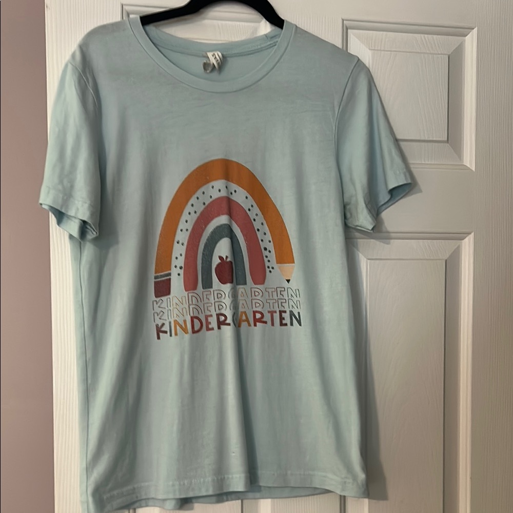 Bella Canvas Light Blue Rainbow Tee